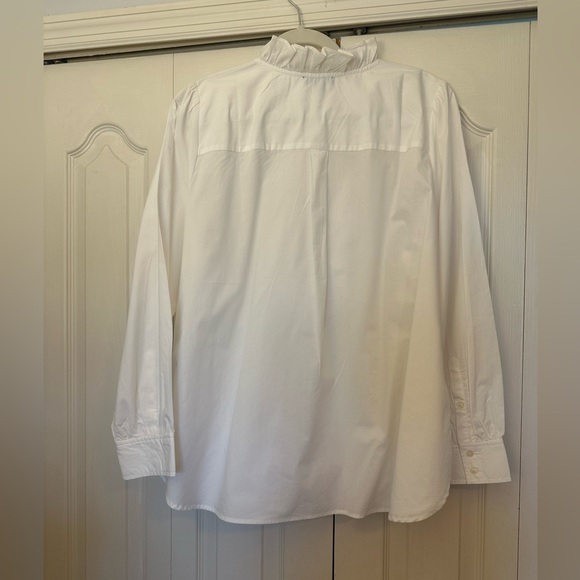 J. Crew White Ruffled Blouse - Picture 4 of 6